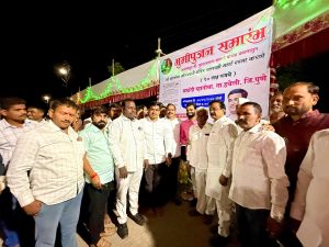 आळंदी येथील म्हातोबा जोगेश्वरी मंदिर देवस्थानच्या पालखी मार्गाचे भुमिपूजन संपन्न.