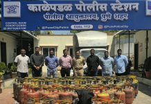 घरगुती गॅसचा अवैध साठा उघड; १०३ सिलेंडर जप्त, आरोपीस बेड्या