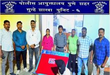 पुणे क्राईम ब्रांच युनिट-६ ची कारवाई : आरोपीकडून गावठी पिस्तूल व जिवंत काडतुसे जप्त